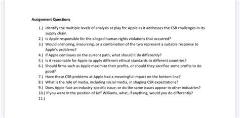 who are apples suppliers case study chegg